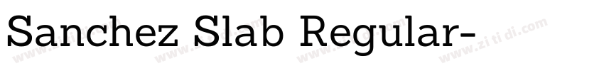 Sanchez Slab Regular字体转换